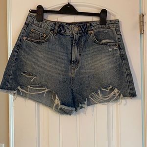 Wild fable distressed high waisted jean shorts